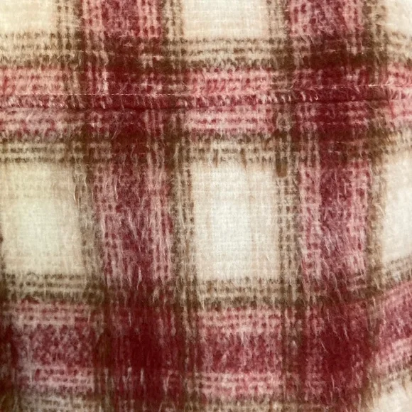 Zara Oversized Plaid Fuzzy Shacket Size XS - Picture 9 of 14